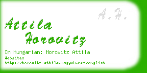 attila horovitz business card